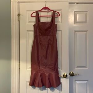 Anthropologie Faux leather dress